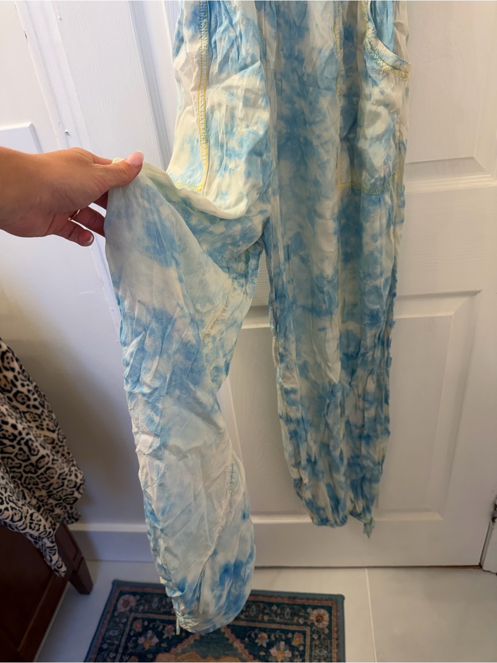 Urban Outfitters Blue & White Tie-Dye Jumpsuit